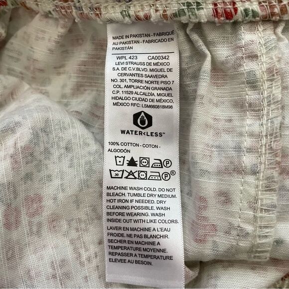 Levi Strauss Ivory Floral Elastic Waist Pull On Shorts With Pockets Sz 3XL - Picture 9 of 11